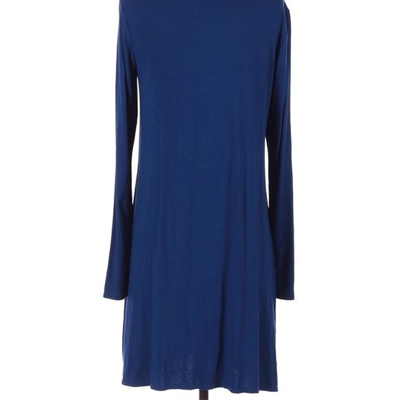 BCBGMAXAZRIA Dress Blue Long Sleeve A-Line Silhouette Size S #204 - Picture 4 of 4